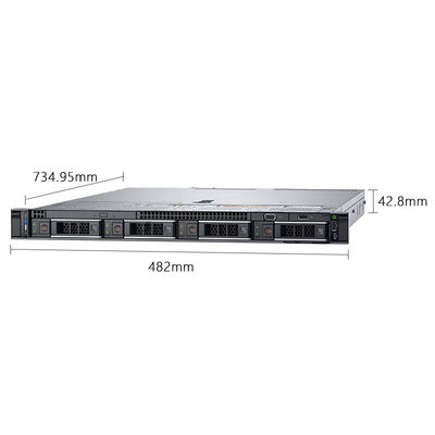 800W τροφοδοσία Δύο κανάλια 1U Rack Server για Enterprise Hosting Dell PowerEdge R450